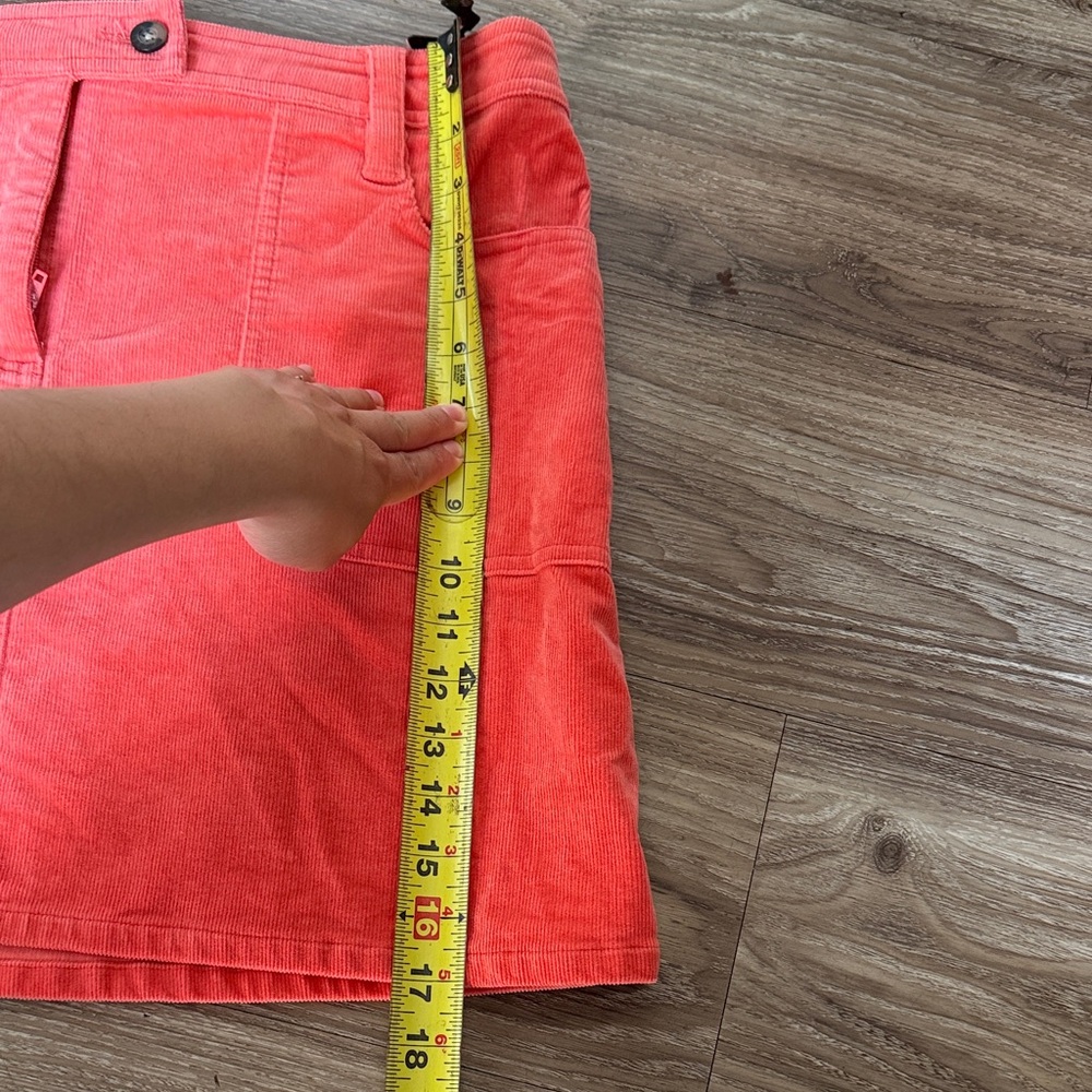 Boden Corduroy Coral Mini Skirt Size: 12 - Picture 7 of 7